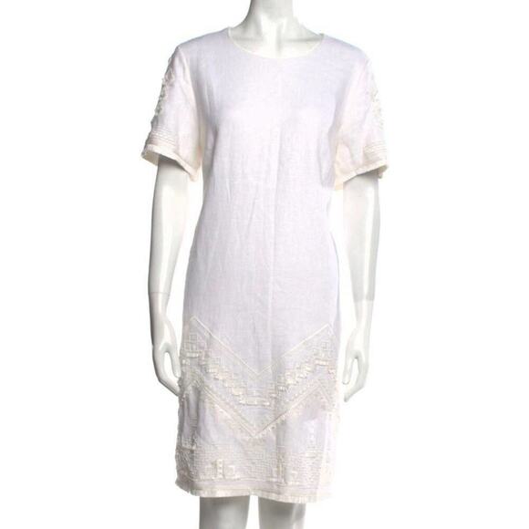 KOBI HALPERIN LINEN SHIFT‎ DRESS SIZE L - Picture 1 of 8